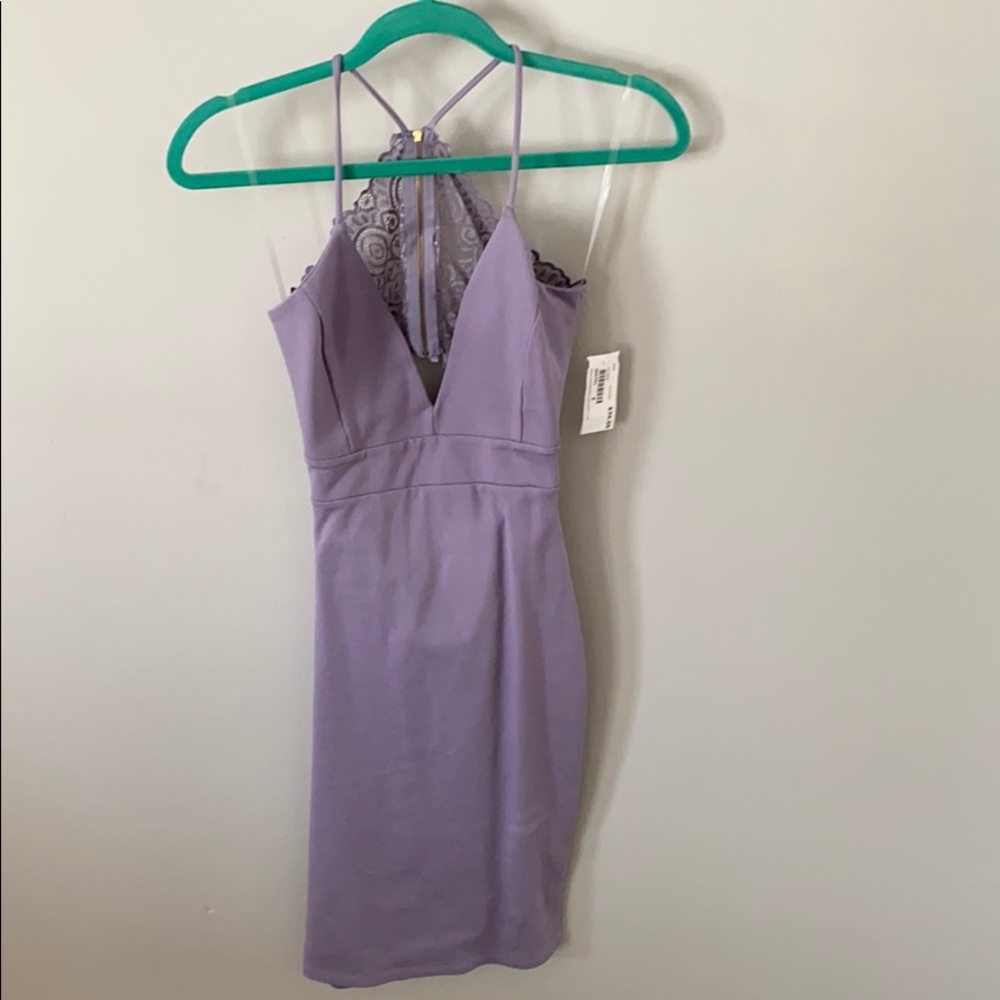 Mystique boutique lavender thin strap dress
